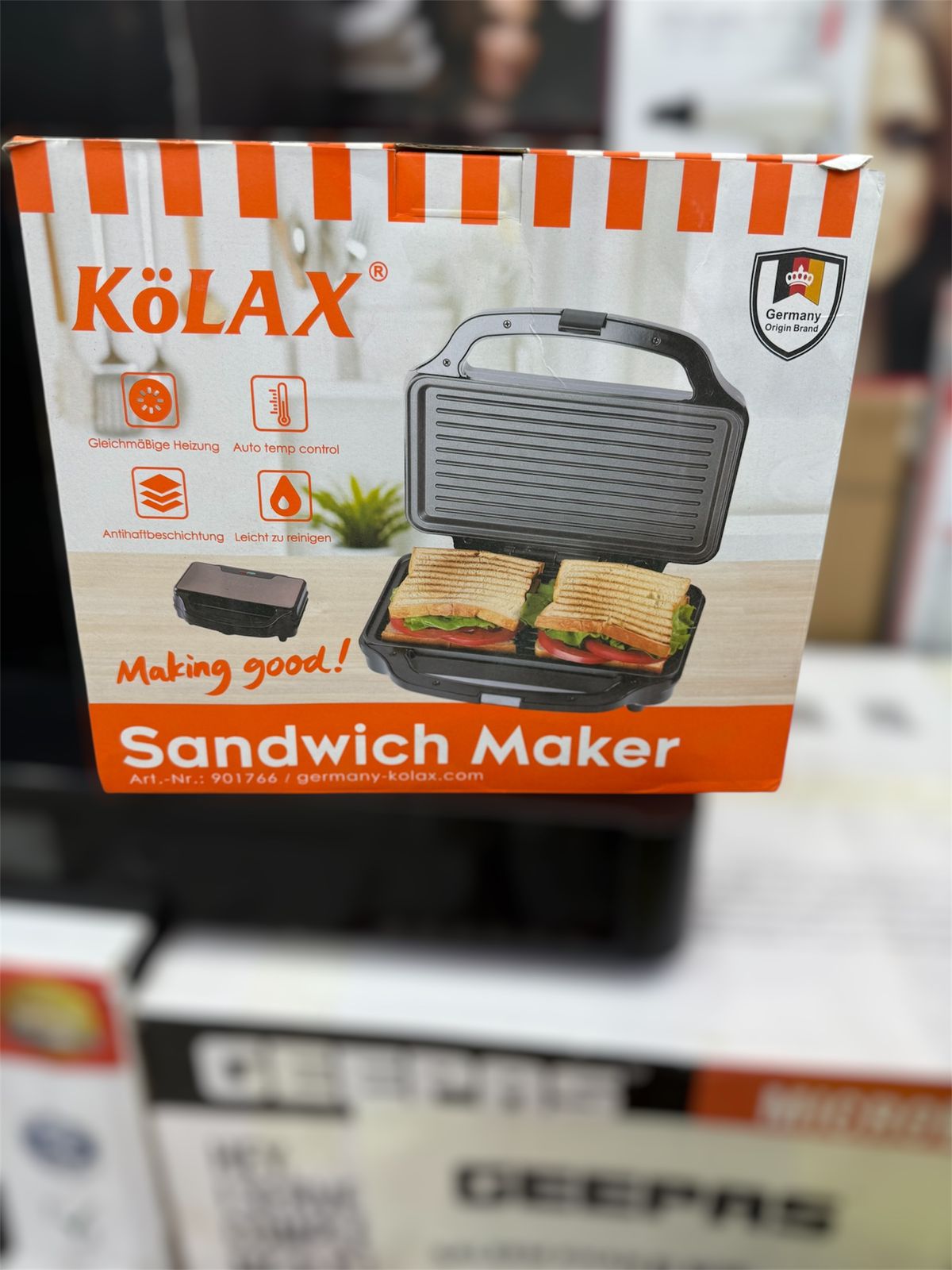 KOLAX deep filled sandwich maker
