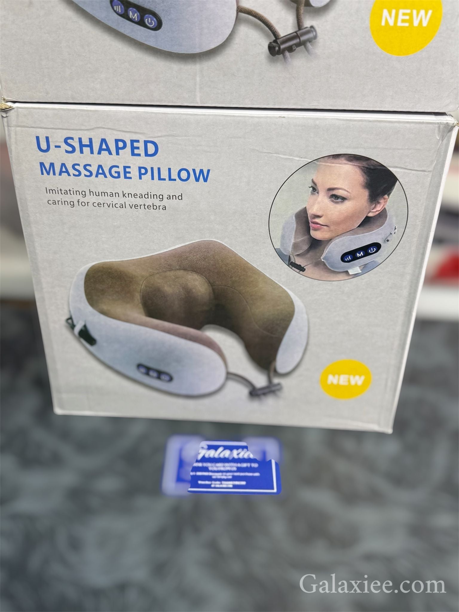 Electric Neck Massage Pillow Rechargeable Shiatsu Massager - Buy Online Pakistan | Galaxiee.com