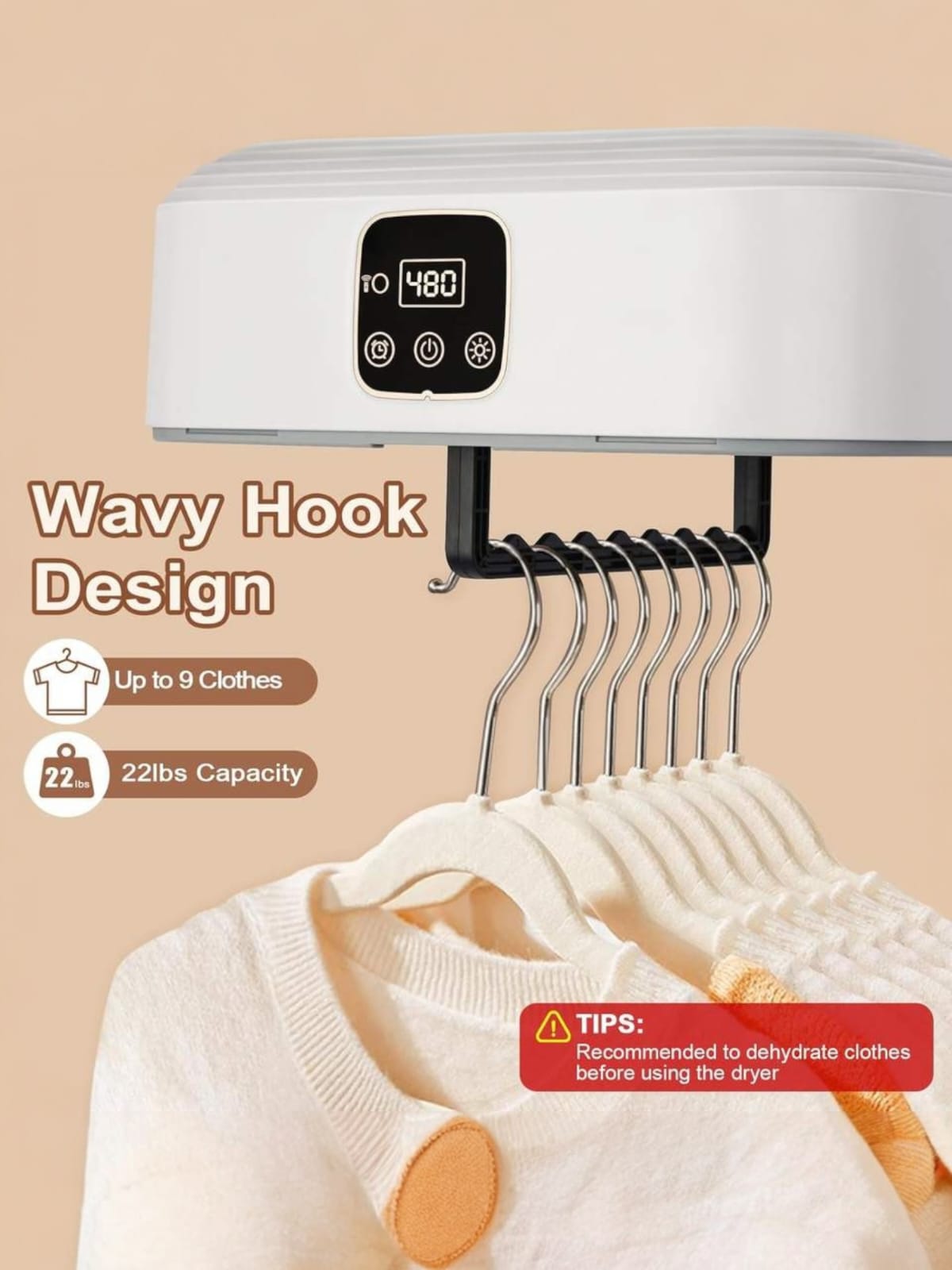 Foldable Clothes Drying Heater – 600W Portable Electric Dryer with Timer & Multi-Gear Co - Buy Online Pakistan | Galaxiee.com