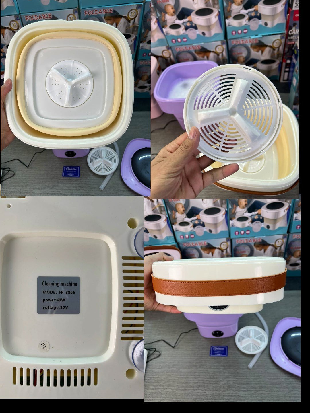 Folding Mini Portable Washing Machine - Deep Cleaning, Half Automatic - Galaxiee.com