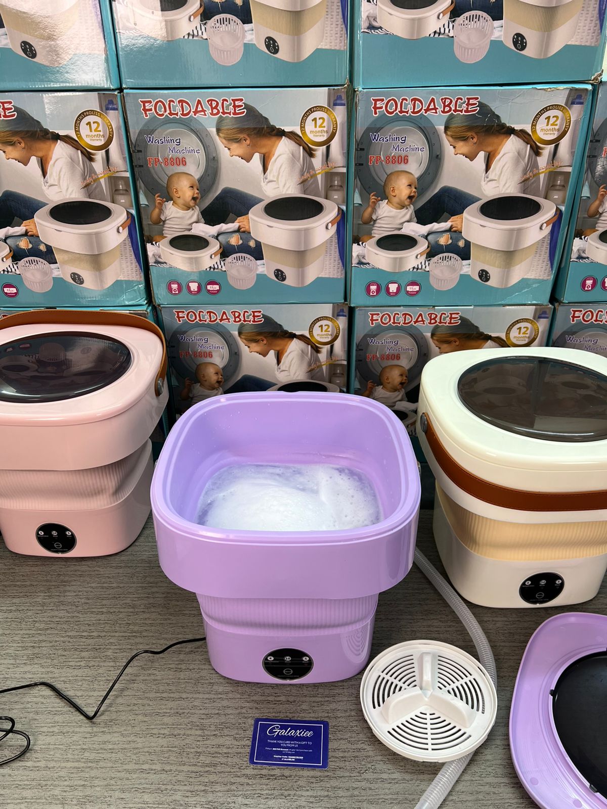 Folding Mini Portable Washing Machine - Deep Cleaning, Half Automatic - Galaxiee.com