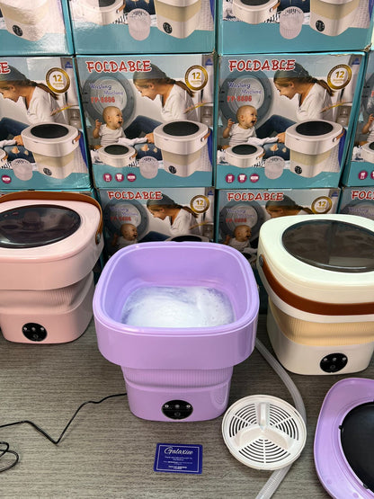 Folding Mini Portable Washing Machine - Deep Cleaning, Half Automatic - Galaxiee.com