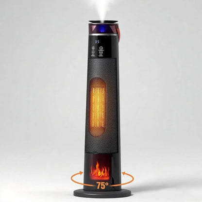 � Galaxiee.com - Amoi 3D Ceramic Heater with Humidifier - 1000/2000W, 3D Fire Display & Oscillating Comfort - Buy Online Pakistan