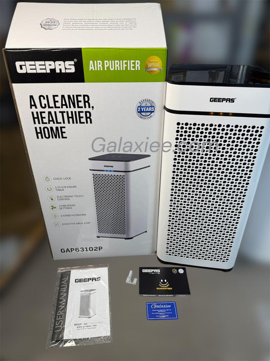 � Galaxiee.com - Geepas Air Purifier GAP63102P - True HEPA H13, 4-Stage Filtration | Air Cleaner for Home - Buy Online Pakistan