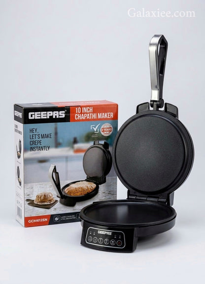 Geepas 10-Inch Electric Chapathi Maker 1200W Non-Stick Roti Maker - Buy Online Pakistan | Galaxiee.com