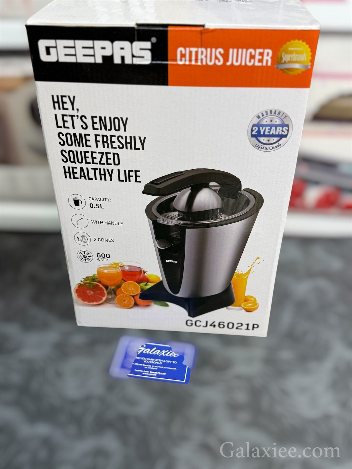 Geepas 600W Citrus Juicer With Handle GCJ46021P - Buy Online Pakistan | Galaxiee.com