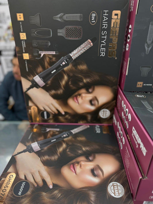 Geepas 8-in-1 Hair Styler Set GH86070 – Hair Dryer & Styling Brush Combo, DC Motor, 2 Sp - Buy Online Pakistan | Galaxiee.com