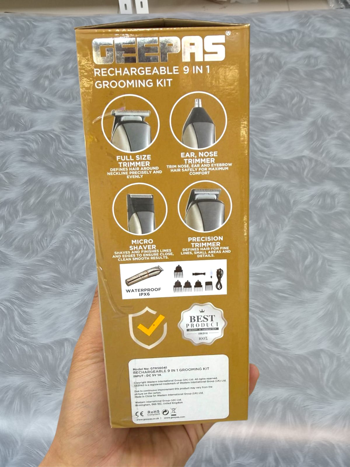 Geepas 9-in-1 Rechargeable Grooming Kit 56041 – Full Size Trimmer & Digital Display - Buy Online Pakistan | Galaxiee.com
