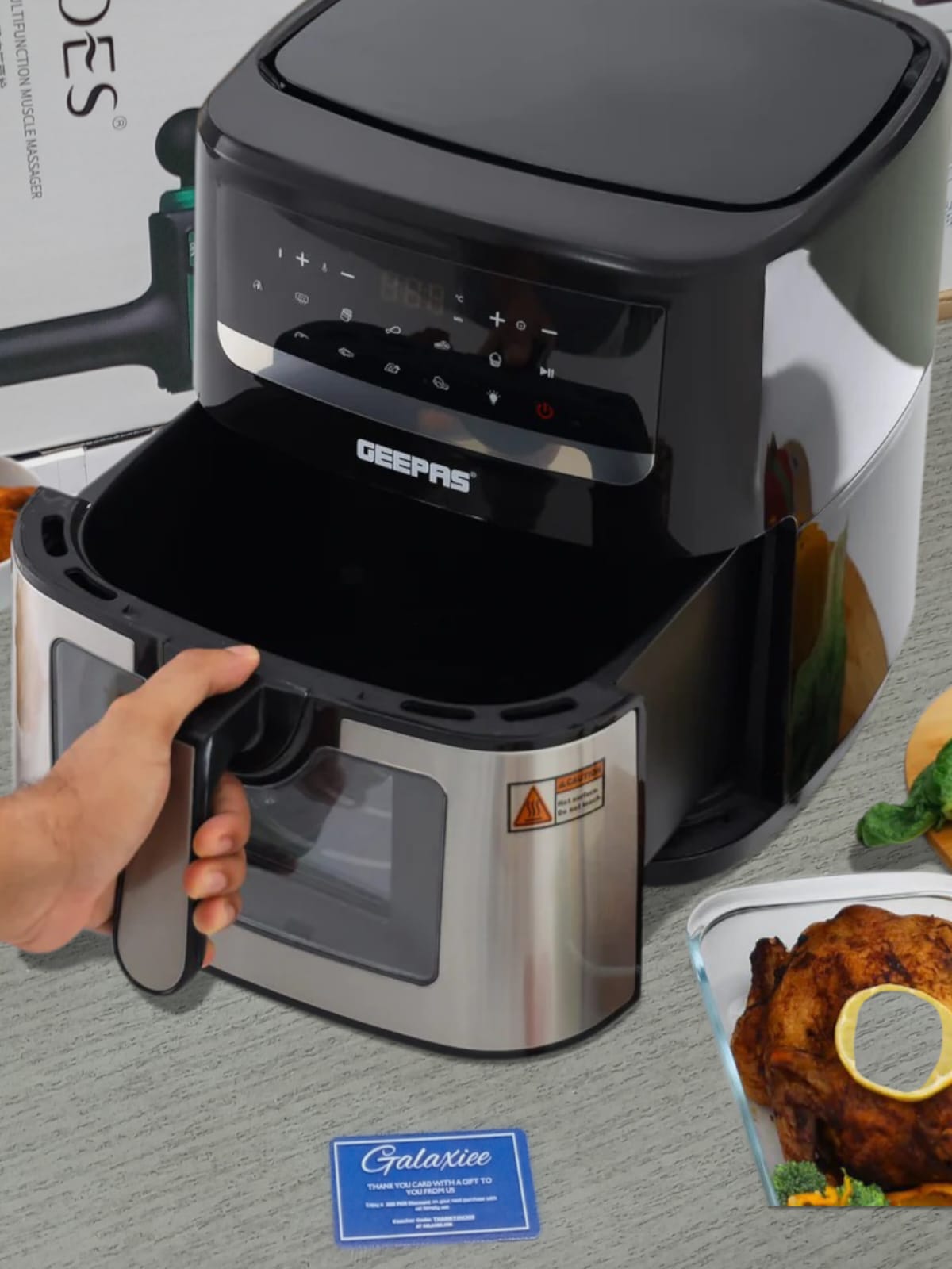 Geepas 9.2L Double Heating Digital Air Fryer 2150W | LED Display | GAF37544 - Buy Online Pakistan | Galaxiee.com