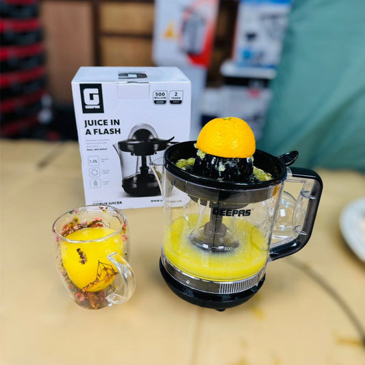Geepas Citrus Juicer GCJ9900 – 1.0L Large Capacity, Two-Way Rotation - Buy Online Pakistan | Galaxiee.com