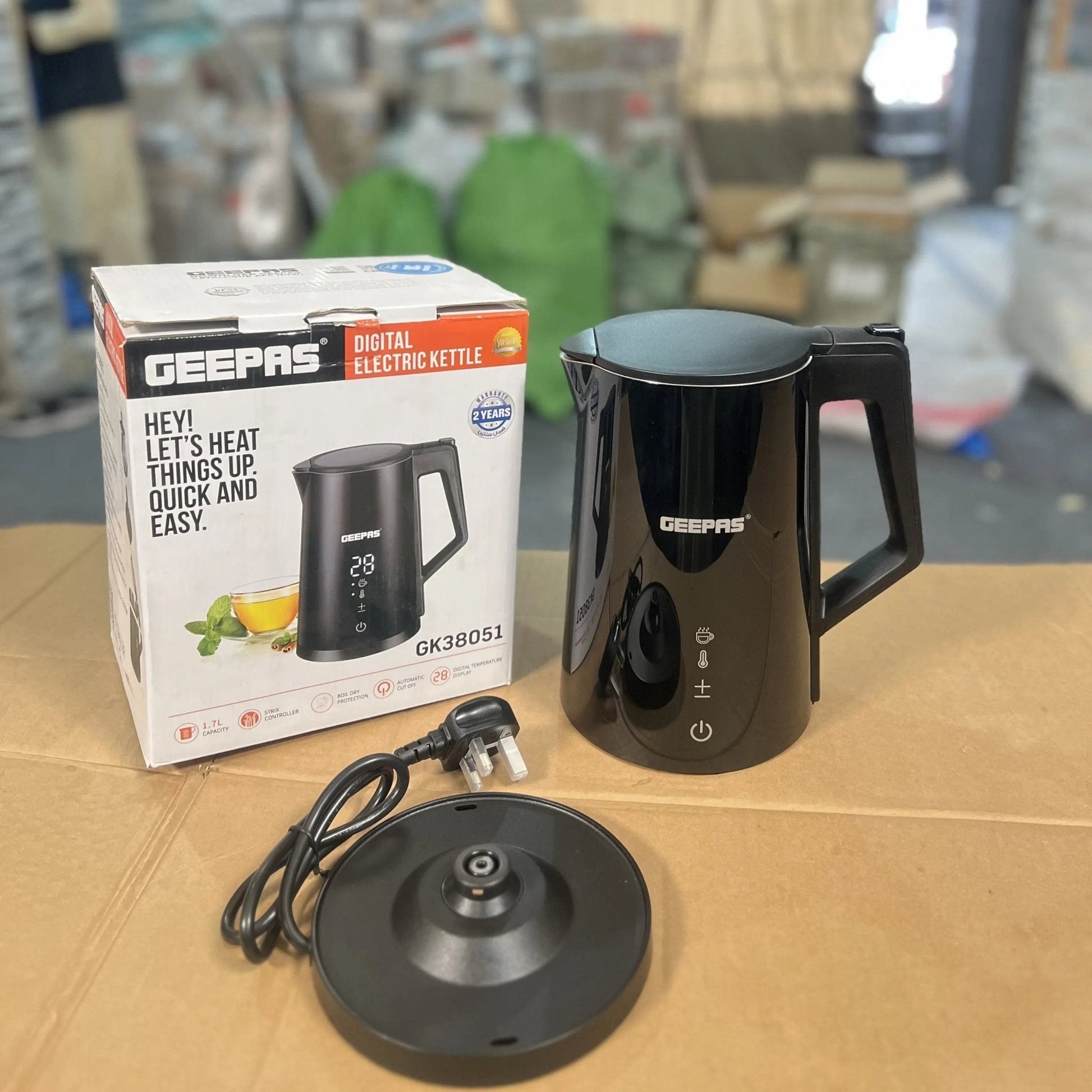 Geepas Digital Electric Kettle GK38051 - Buy Online Pakistan | Galaxiee.com
