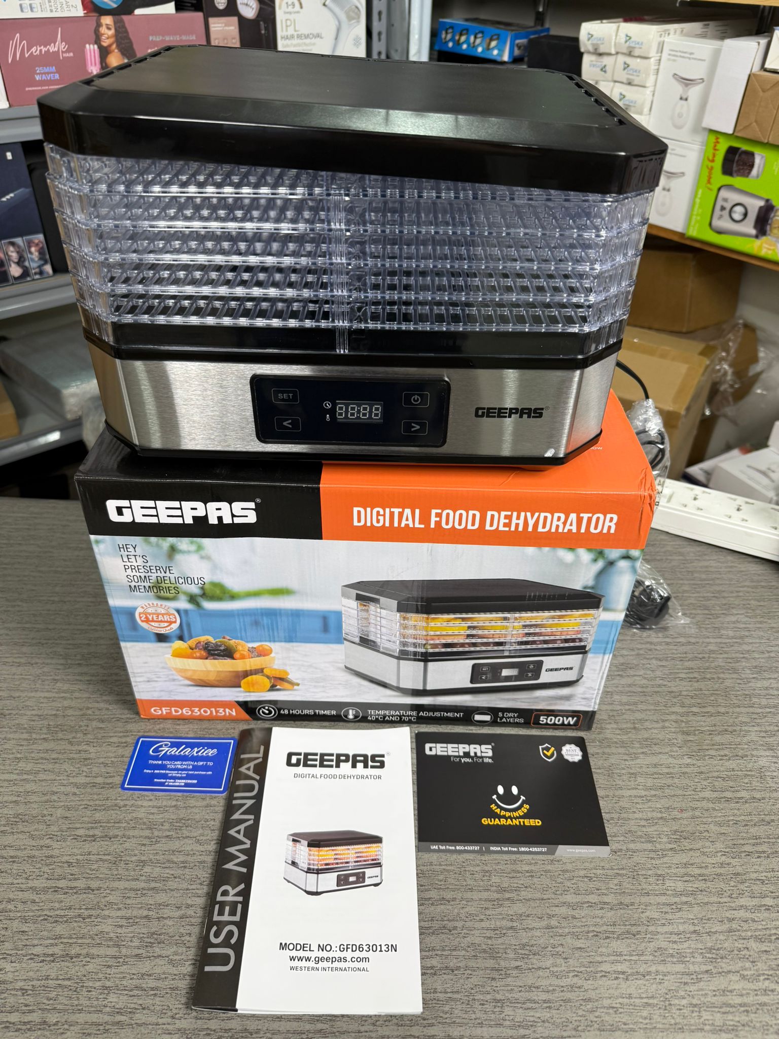 Geepas Digital Food Dehydrator – 5-Layer Electric Fruit Dryer | Meat, Vegetable & Herb P - Buy Online Pakistan | Galaxiee.com