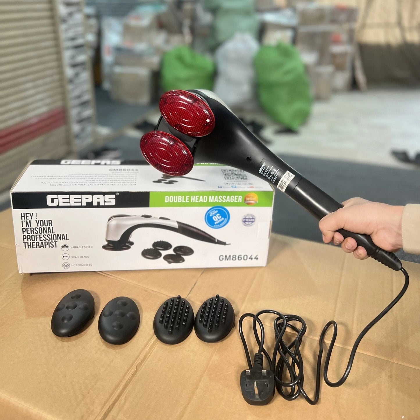 Geepas Double Head Massager GM86044 - Galaxiee.com