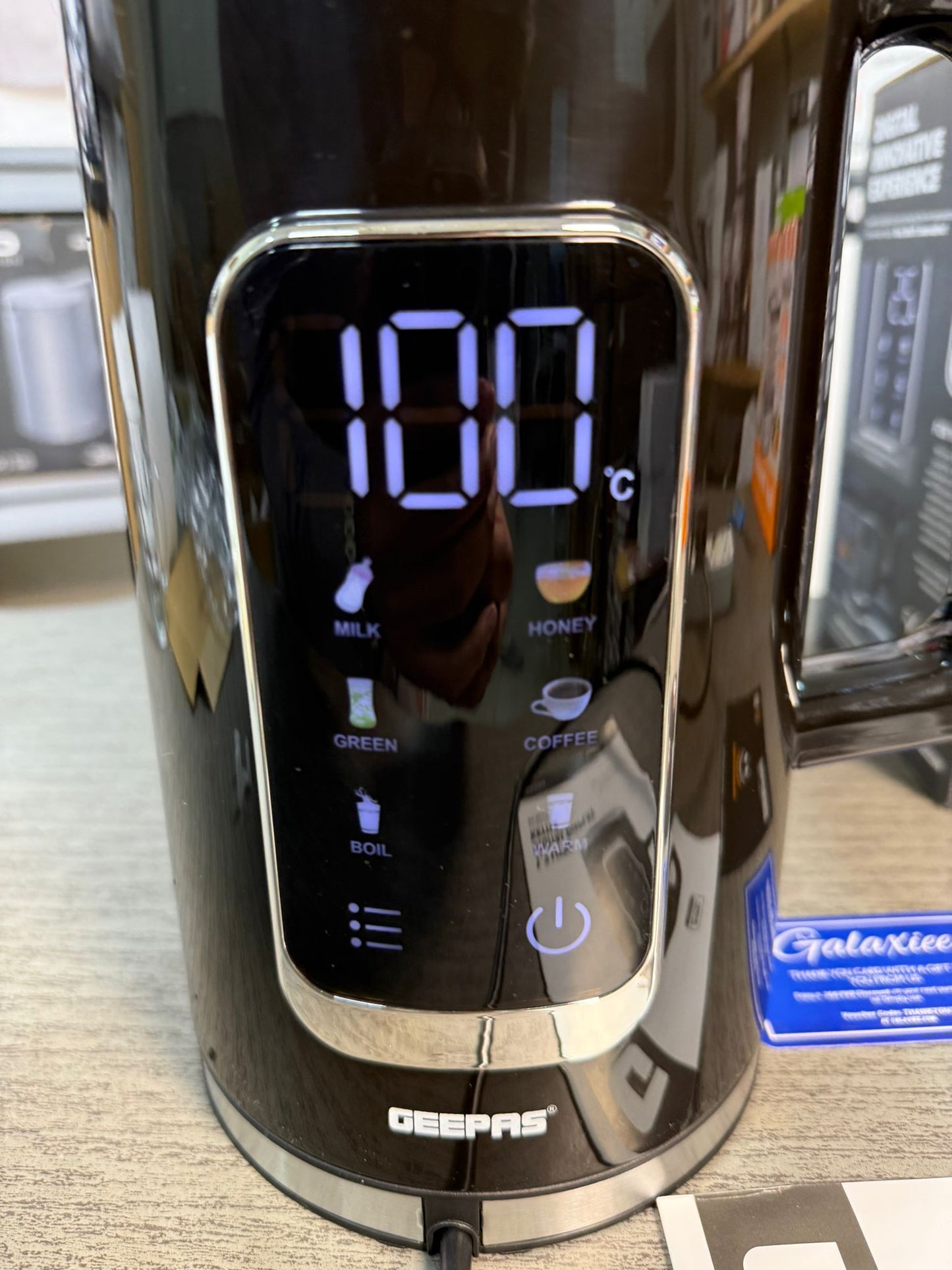 Geepas Double Layer Smart Sleek & Stylish 1.7L Digital Display Kettle 38052 - Buy Online Pakistan | Galaxiee.com