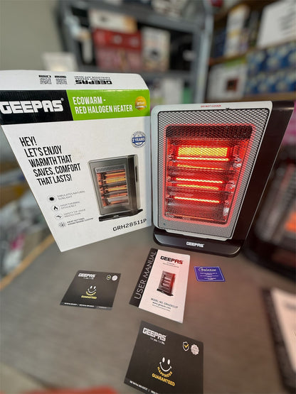Geepas Ecowarm Red Halogen Heater  and Geepas Flame Rod Heater GRH28510P – 1500W Firepla - Buy Online Pakistan | Galaxiee.com