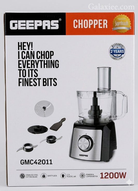 Geepas GMC42011 1200W Food Chopper – Compact Kitchen Helper - Buy Online Pakistan | Galaxiee.com