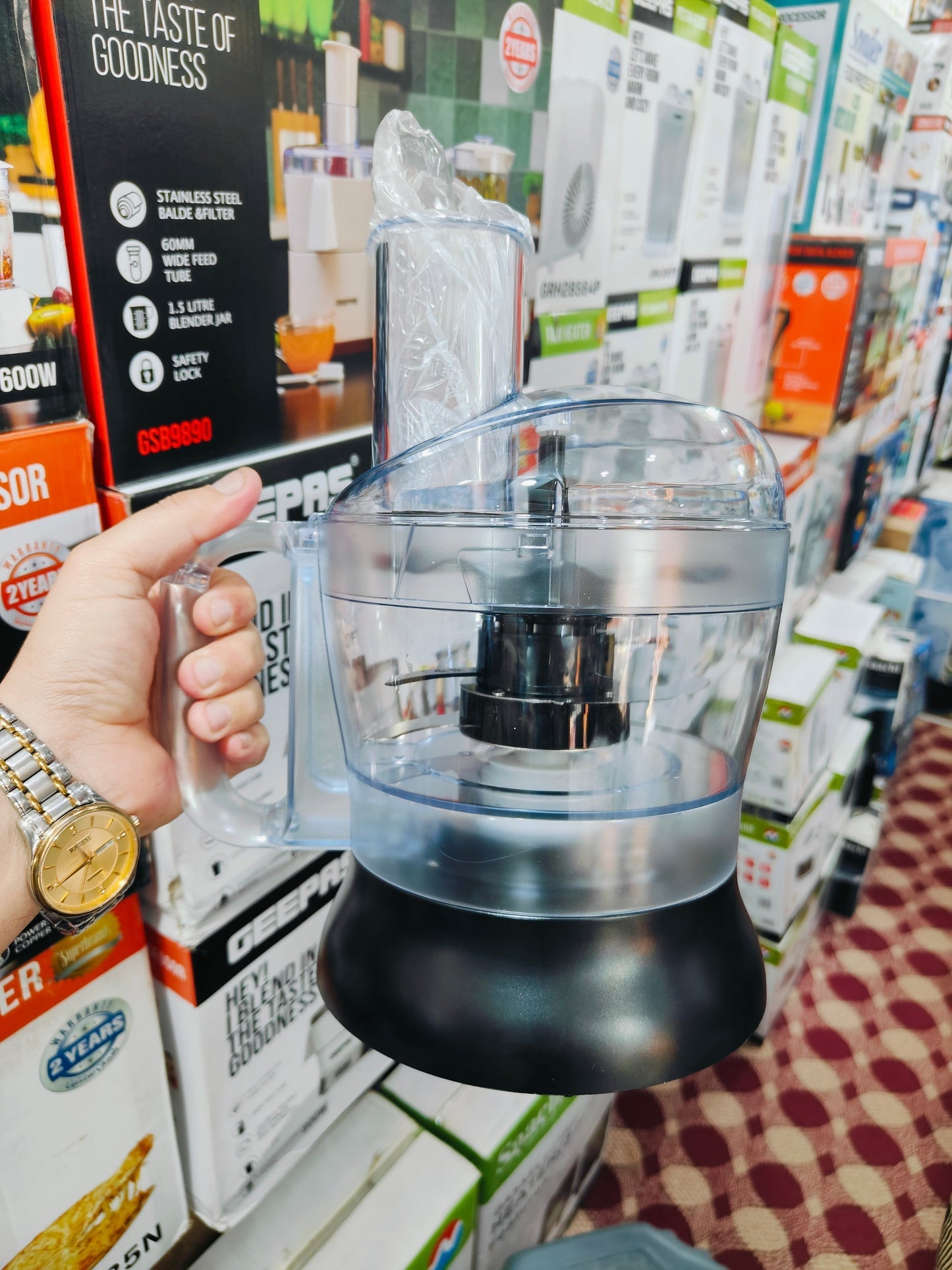 Geepas GSB46016 12-in-1 Kitchen Master Juicer Blender | 800W Multi-Function Food Process - Buy Online Pakistan | Galaxiee.com
