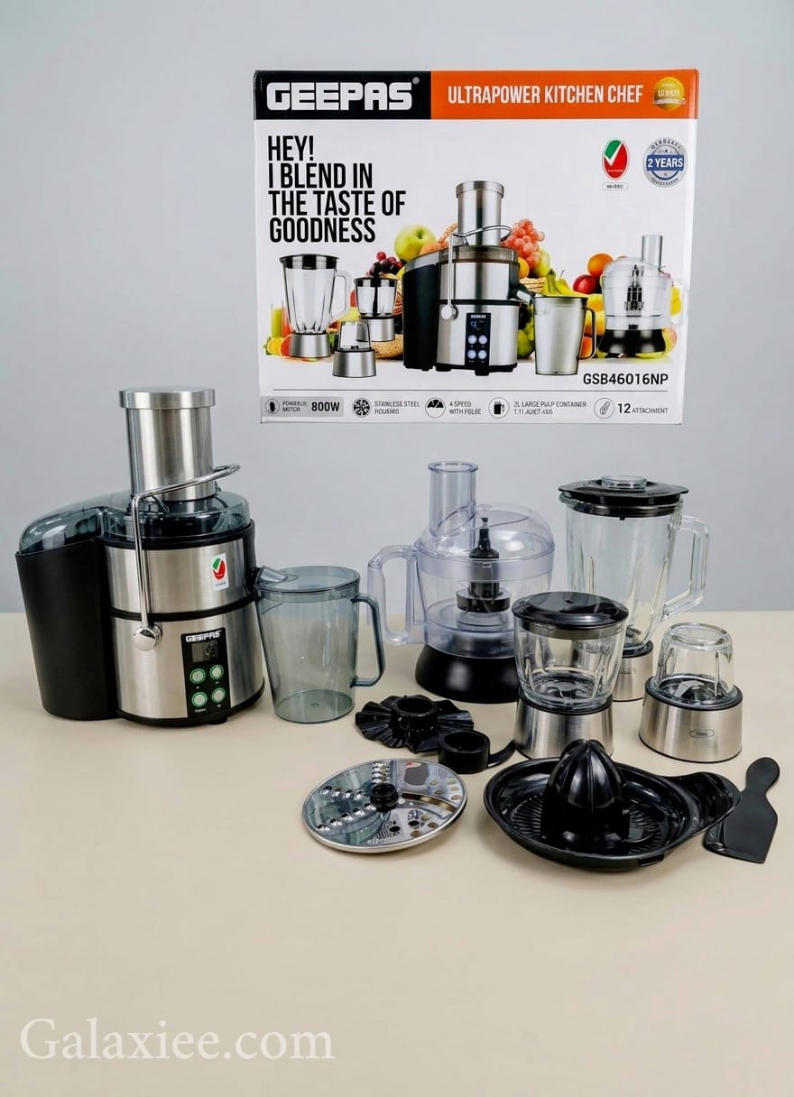 Geepas GSB46016NP Ultrapower Kitchen Chef – 800W 12-in-1 - Buy Online Pakistan | Galaxiee.com