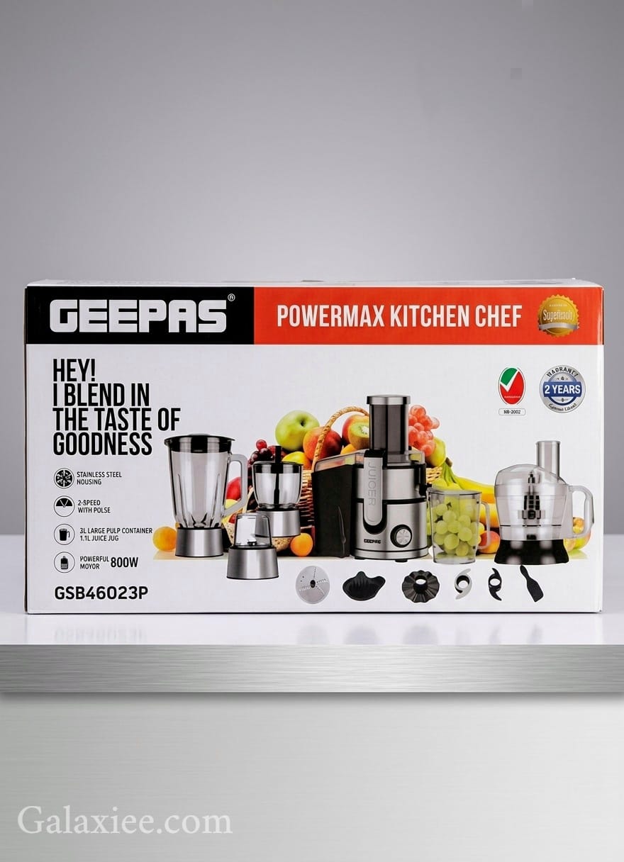 Geepas GSB46023P 4-in-1 Powermax Kitchen Chef – 800W - Buy Online Pakistan | Galaxiee.com