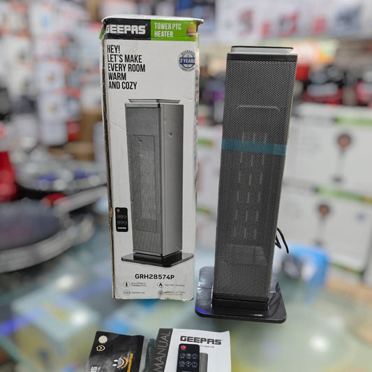 Geepas PTC Ceramic Fan Heater – GRH28574P | 2400W High-Efficiency Room Heater with LED D - Buy Online Pakistan | Galaxiee.com