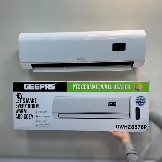 Geepas PTC Ceramic Wall Heater – GWH28576P | 2000W/3300W | Instant Heating - Buy Online Pakistan | Galaxiee.com