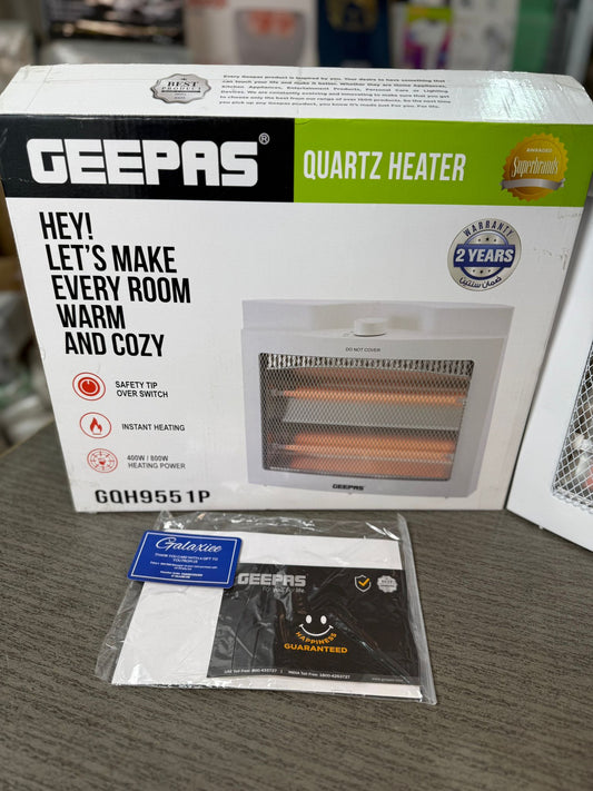 Geepas Quartz Heater GQH9551P – 400/800W Instant Room Heater - Buy Online Pakistan | Galaxiee.com