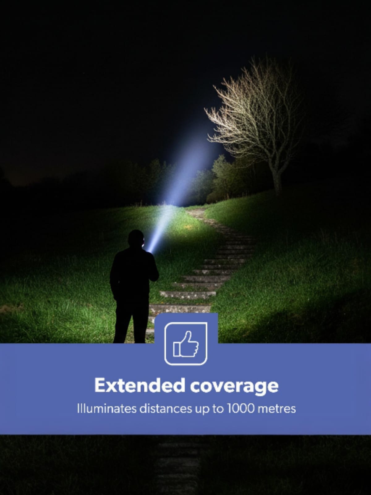 Geepas Rechargeable LED Flashlight GFL51095Z – 1500 Lumens USB-C Waterproof Torch - Buy Online Pakistan | Galaxiee.com