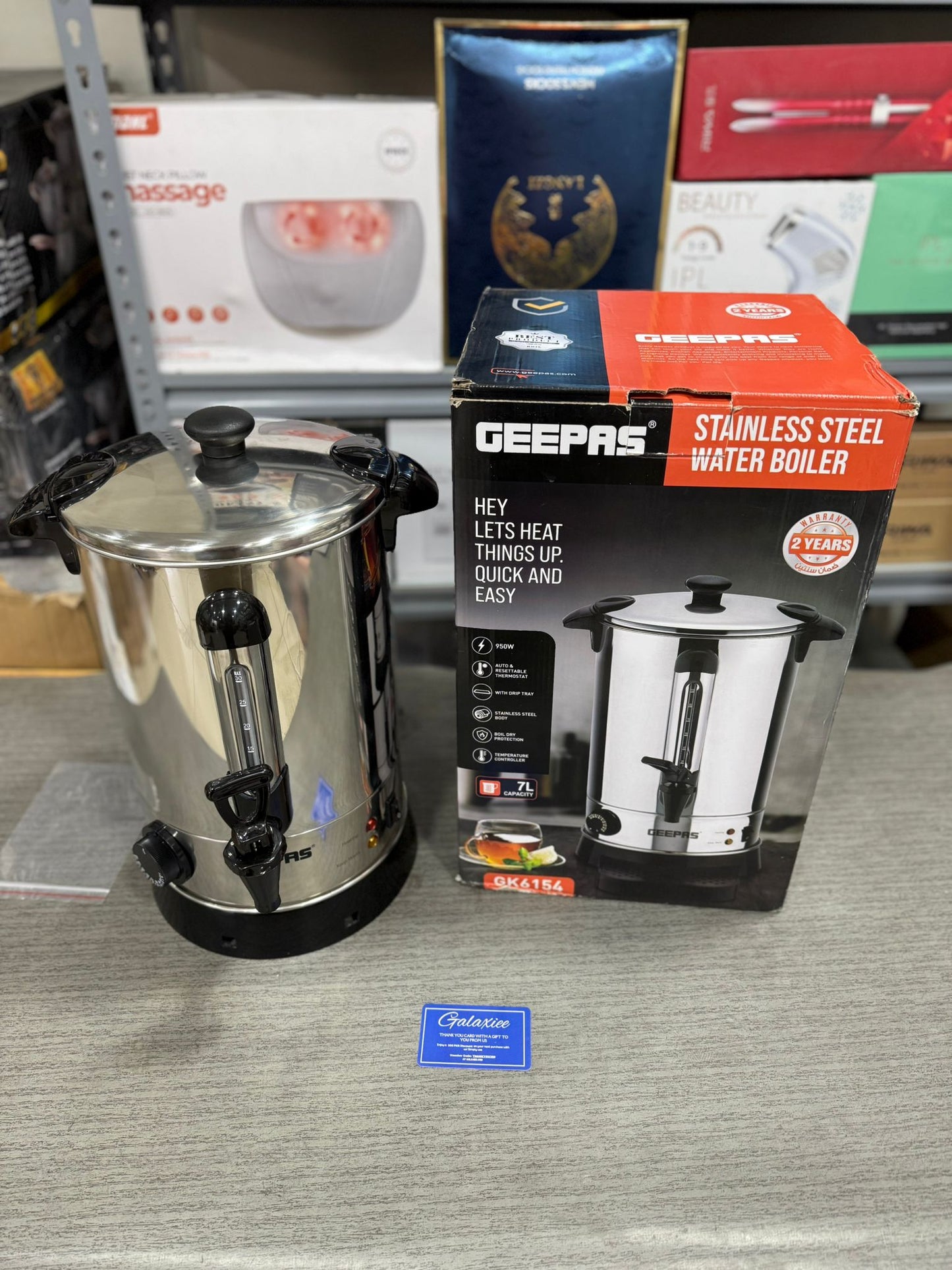 Geepas Stainless Steel Water Boiler – 7L / 10L / 20L Electric Hot Water Dispenser with T - Buy Online Pakistan | Galaxiee.com