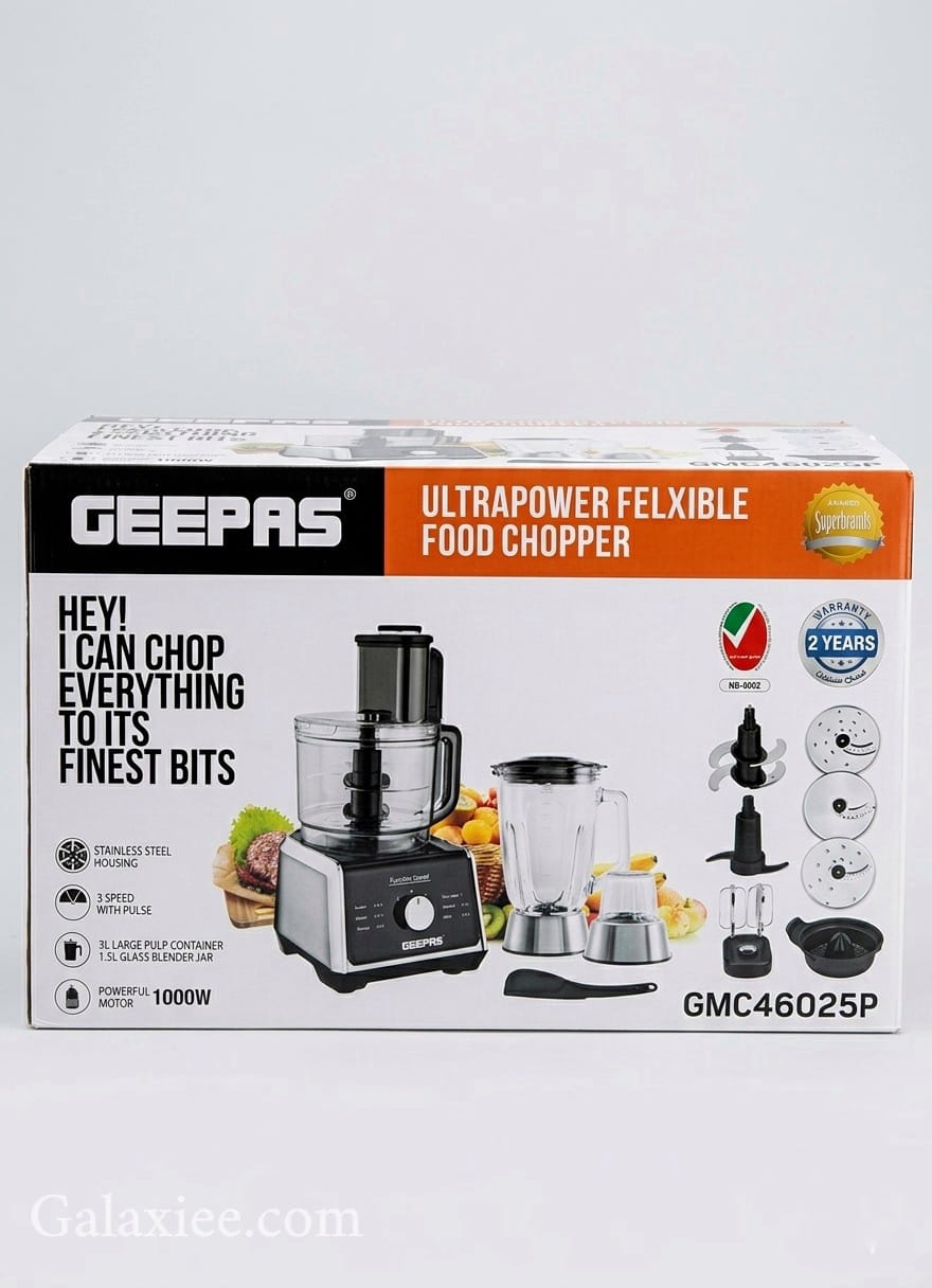 Geepas UltraPower GMC46025P 11-in-1 Food Processor 1000W - Buy Online Pakistan | Galaxiee.com