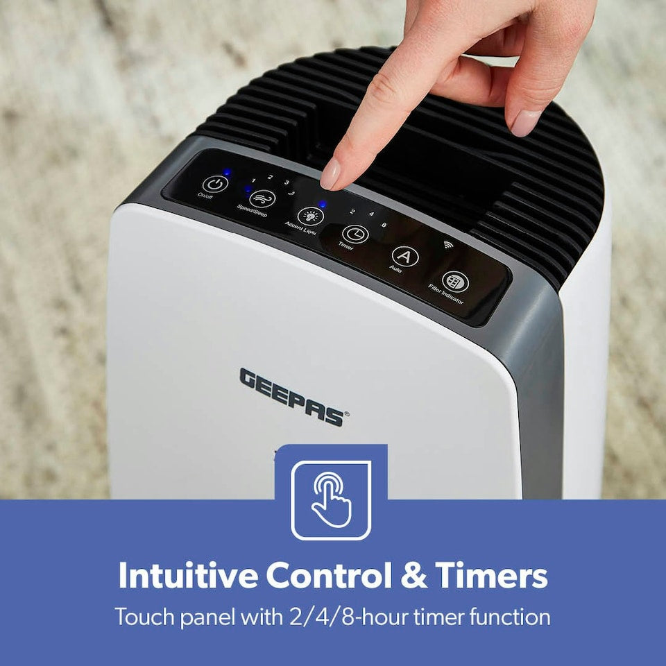 Geepas Ultrasonic Humidifier – 2.6L Cool Mist Air Purifier | 360° Nozzle & Touch Control - Buy Online Pakistan | Galaxiee.com
