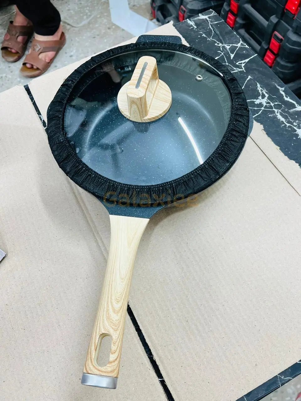 German Lot bakhschie Granite marble deep fry pan & wok - Buy Online Pakistan | Galaxiee.com