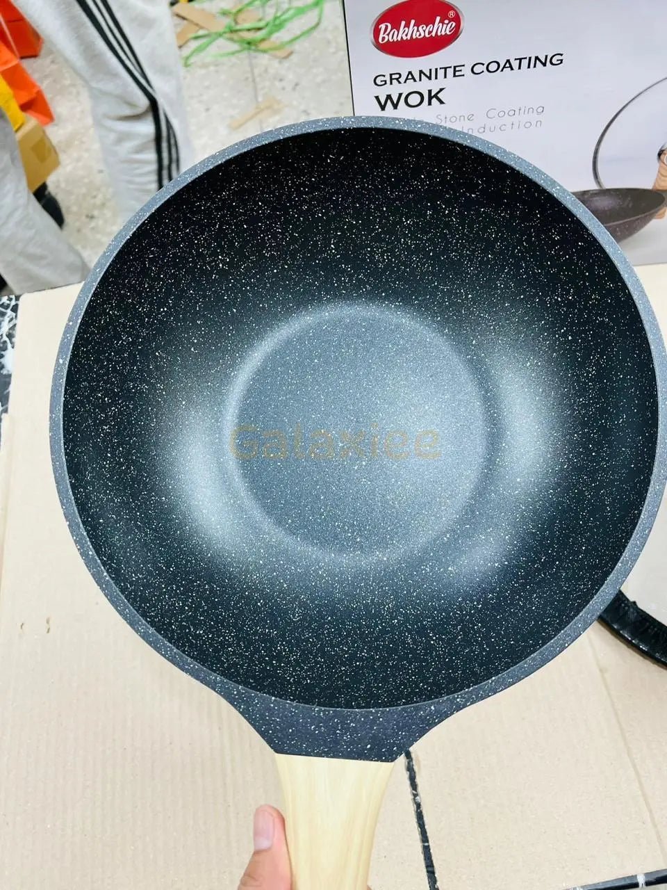 German Lot bakhschie Granite marble deep fry pan & wok - Buy Online Pakistan | Galaxiee.com