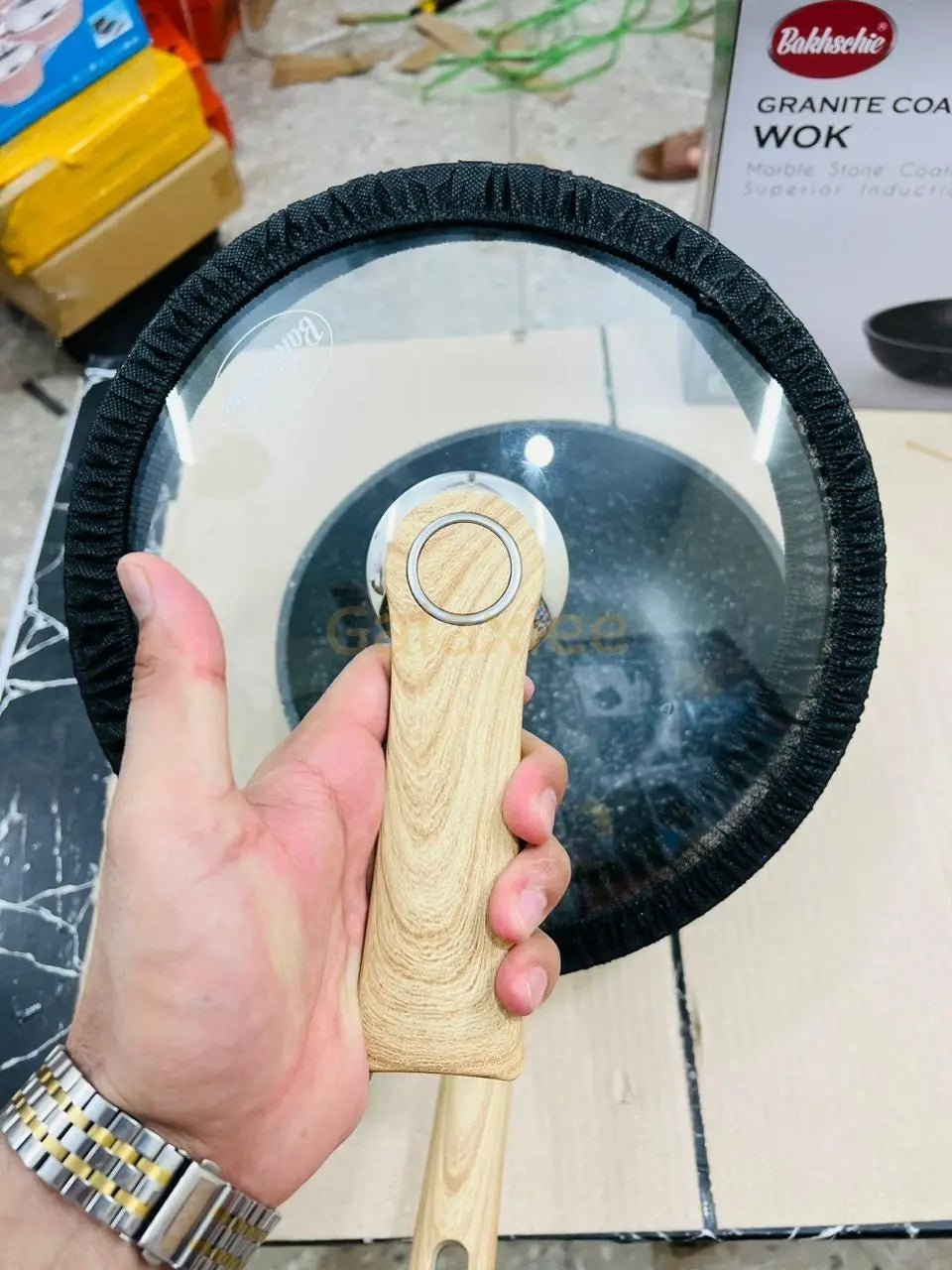 German Lot bakhschie Granite marble deep fry pan & wok - Buy Online Pakistan | Galaxiee.com