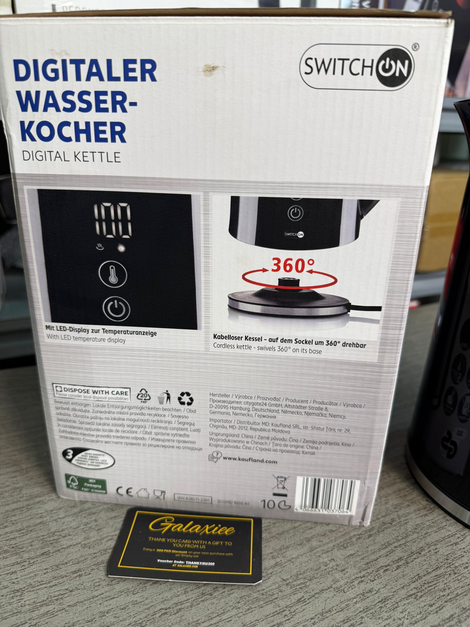 German Lot SwitchOn Smart Digital Kettle – 1.7 L - Buy Online Pakistan | Galaxiee.com