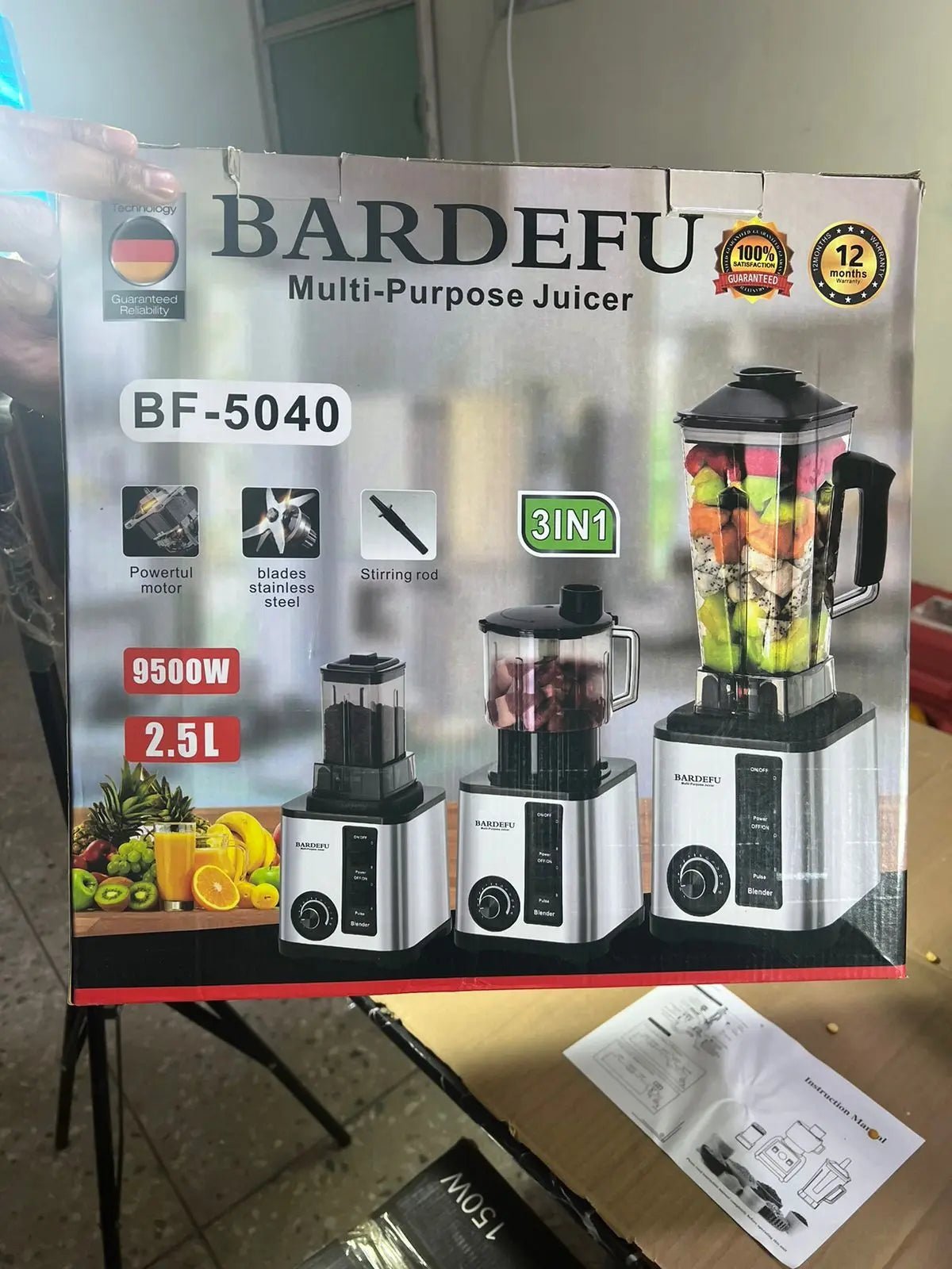 GERMANY LOT 3 IN 1 BARDEFU JUICER BLENDER WITH CHOPPER - Buy Online Pakistan | Galaxiee.com