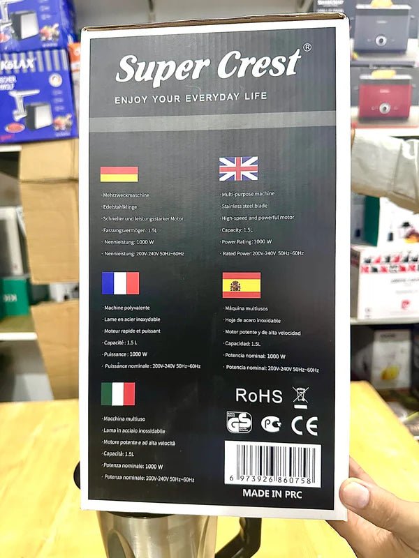 Germany lot important super crest 3 in 1 stainless steel blender - Buy Online Pakistan | Galaxiee.com