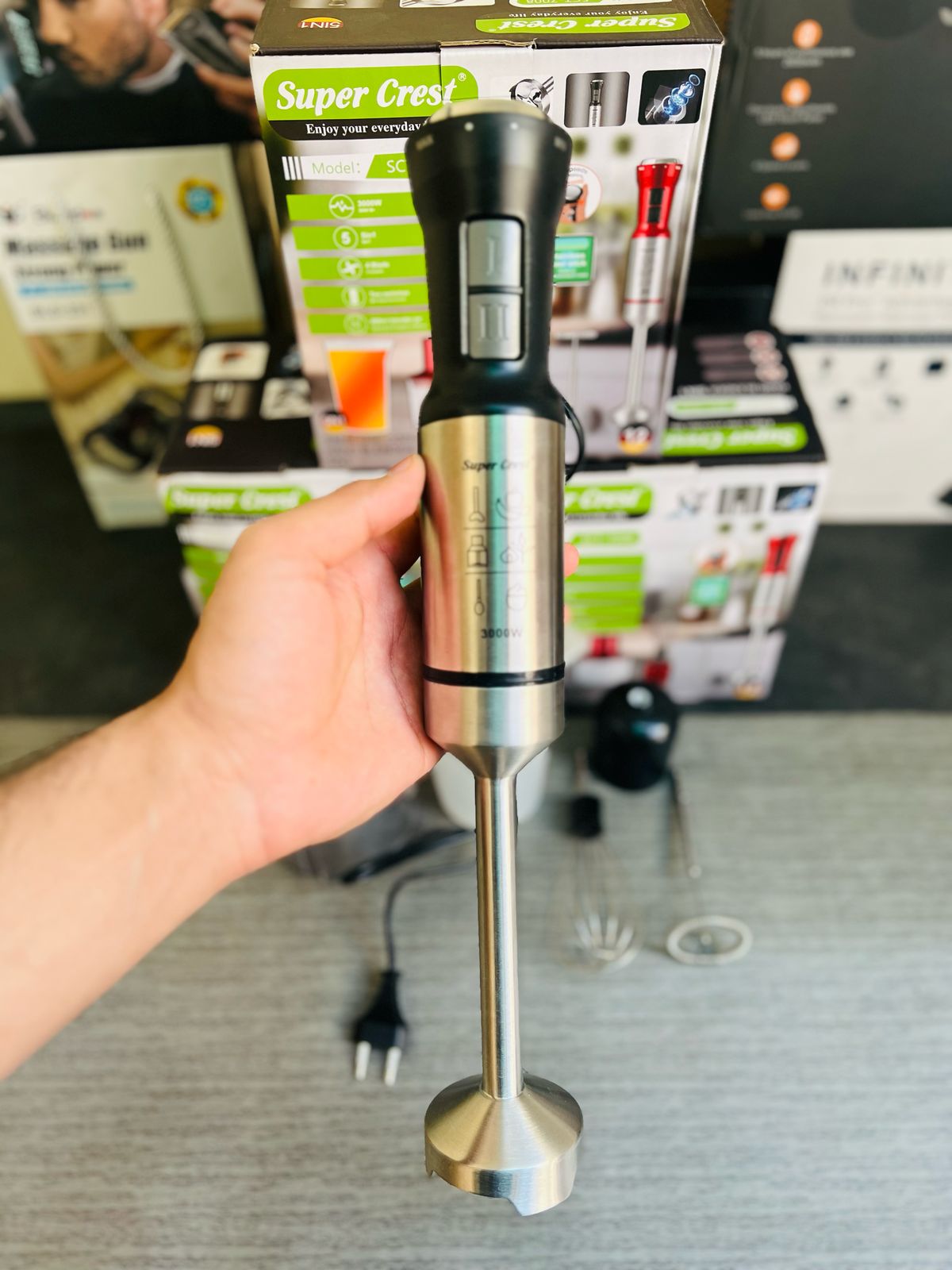 Germany Lot Imported Super Crest 5-in-1 Hand Blender Set SCT-7008 - Buy Online Pakistan | Galaxiee.com