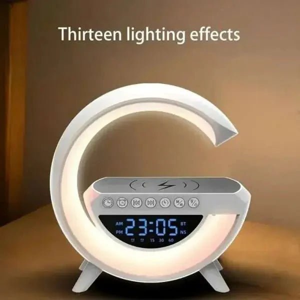 Gift Alarm Clock Wireless Charger With Speaker Colorful Night Light Wireless Mobile Phone Charger - Galaxiee.com