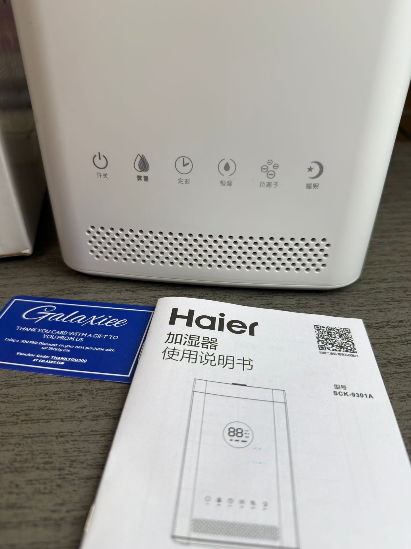 Haier Ultrasonic Humidifier 28W | Auto Humidity Control | Touch Panel | SCK-9301A - Buy Online Pakistan | Galaxiee.com