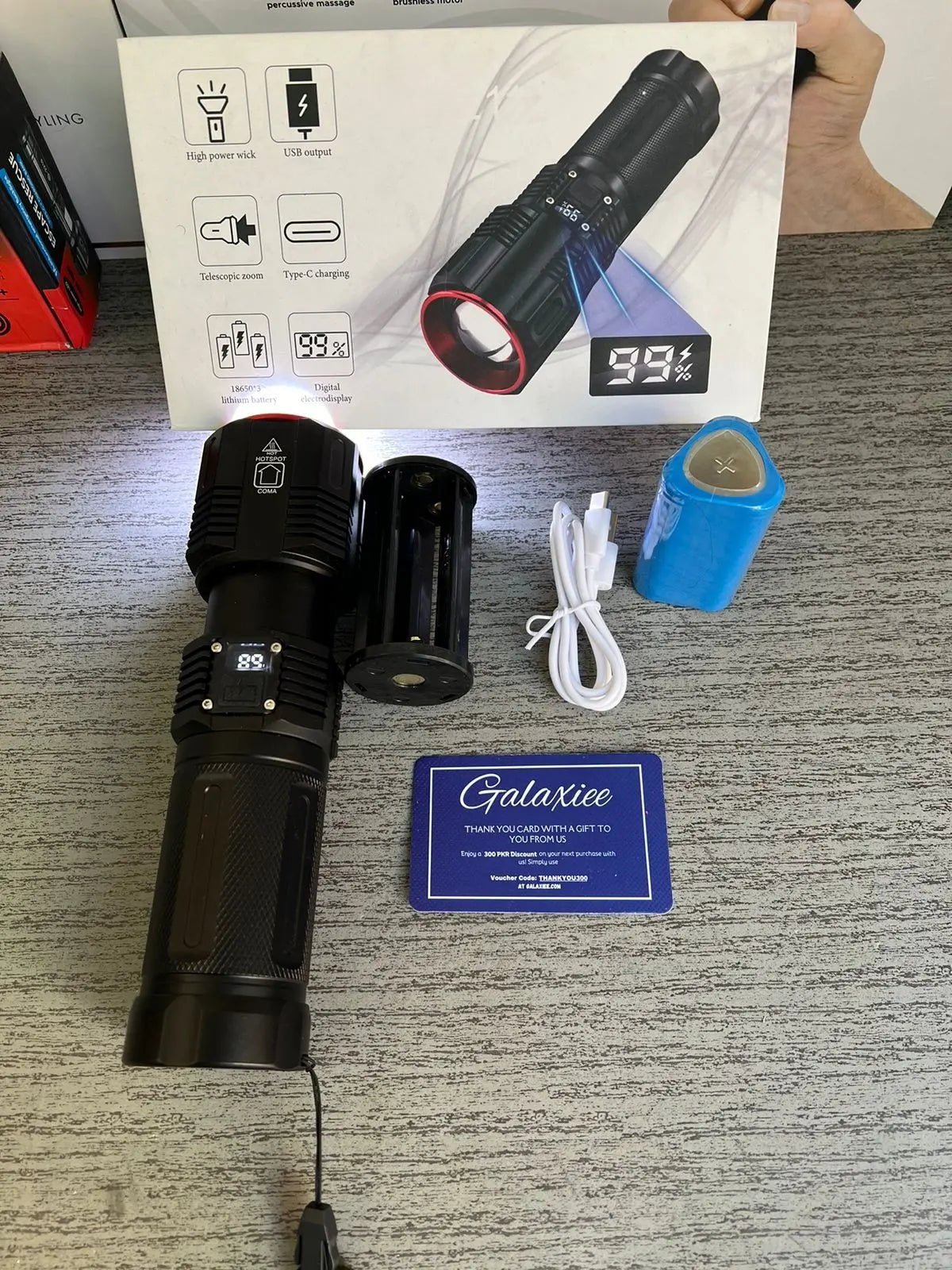 Heavy Duty DIGITAL FLASH LIGHT (TORCH ) Lot Imported - Galaxiee.com