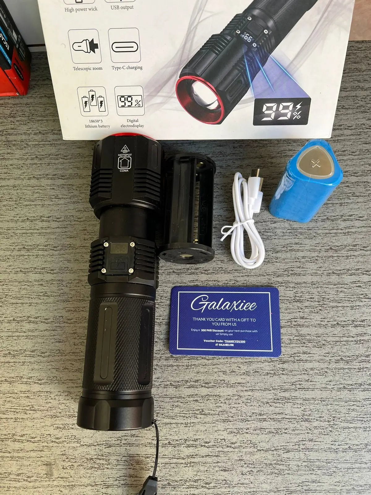 Heavy Duty DIGITAL FLASH LIGHT (TORCH ) Lot Imported - Galaxiee.com