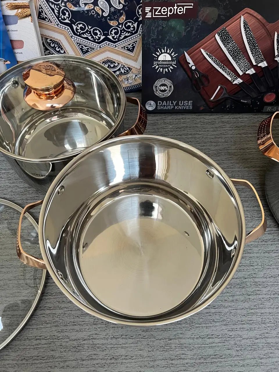 HOFFAVORER 8 PCs Stainless Steel Cookware Set - Galaxiee.comkitchen