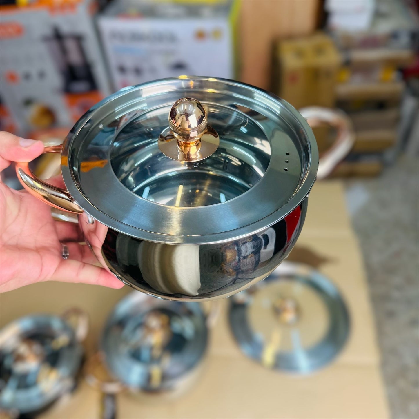 Kaisa villa 12PCS Stainless Steel Cookware set ( Switzerland )Premium Non-Stick Kitchen - Buy Online Pakistan | Galaxiee.com