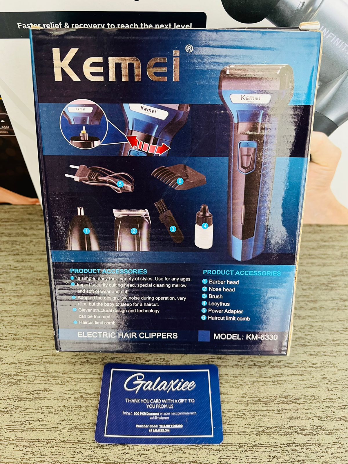 KEMEI 3 in 1 Professional Rechargeable Hair Clipper Trimmer & Shaver - Galaxiee.com