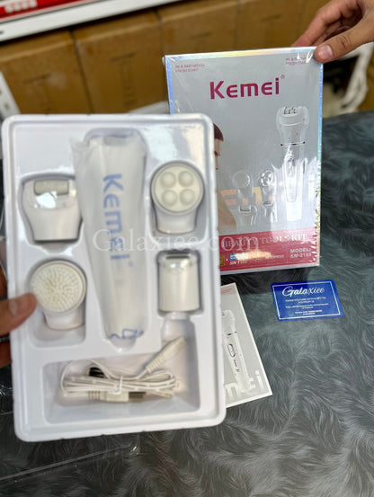 Kemei KM-2199 5-in-1 Epilator Beauty Kit Rechargeable Galaxiee
