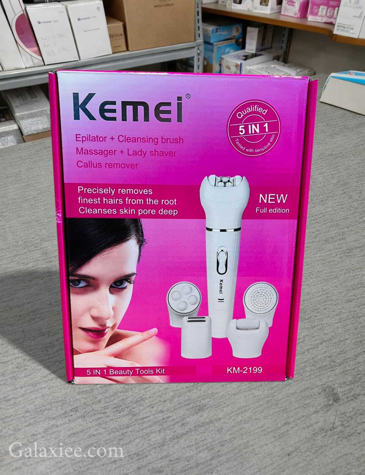 KM-2199 5-in-1 Women Shaver & Epilator – Multi-Function Hair Removal Grooming Kit - Buy Online Pakistan | Galaxiee.com