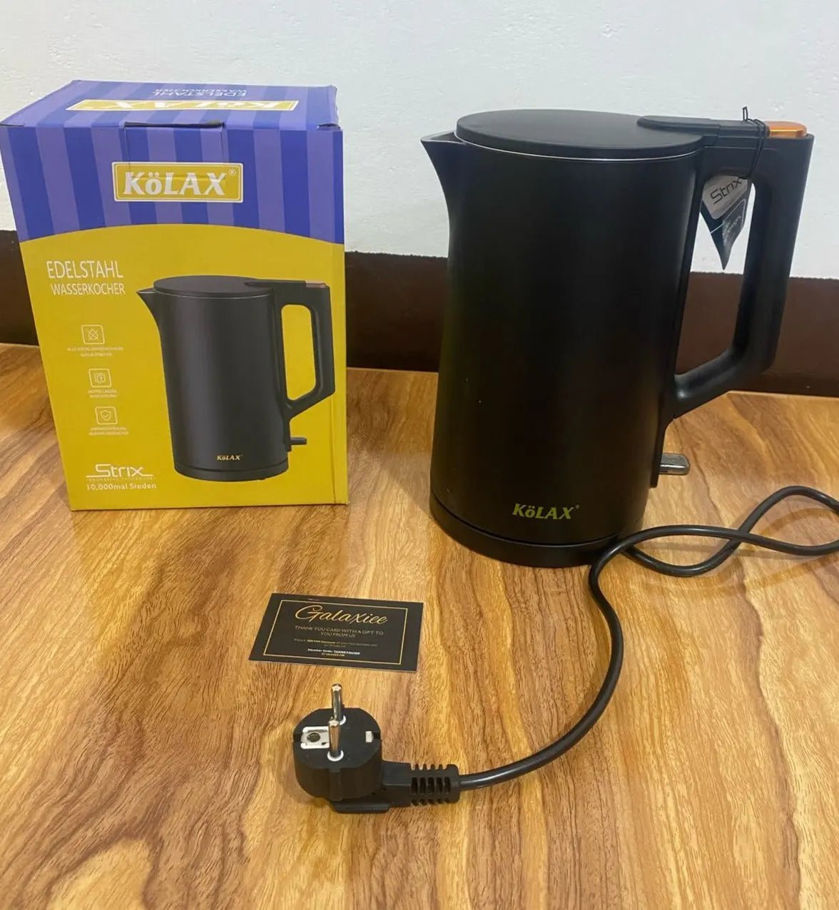 Kolax Electric Kettle Double Insulated German Lot - Galaxiee.com