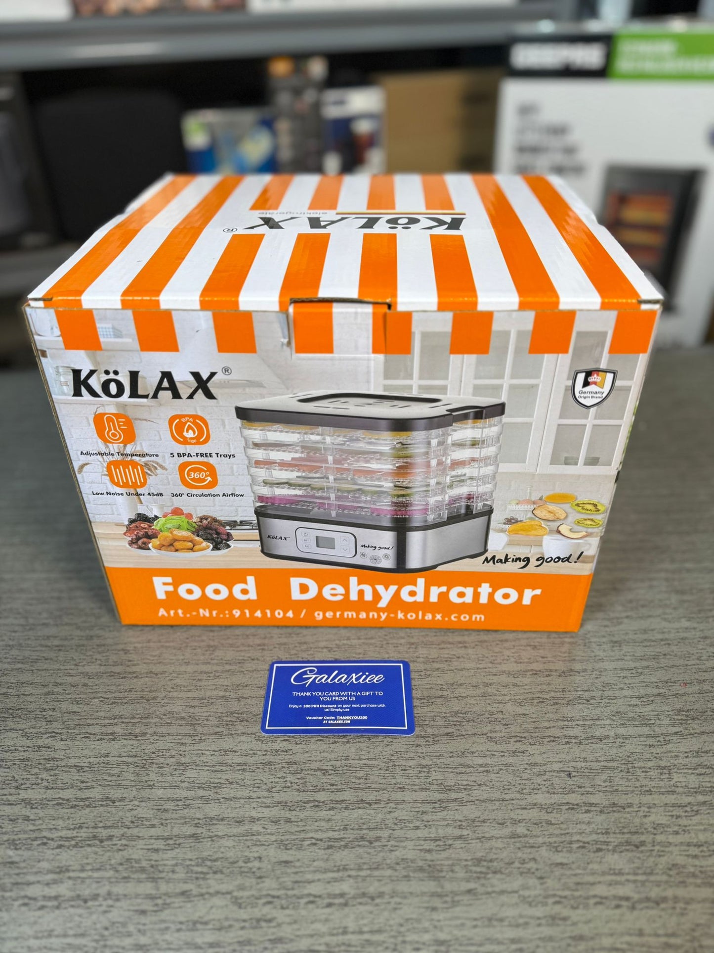 KOLAX Food Dehydrator – 5 BPA-Free Trays | Adjustable Temperature | 360° Airflow - Buy Online Pakistan | Galaxiee.com