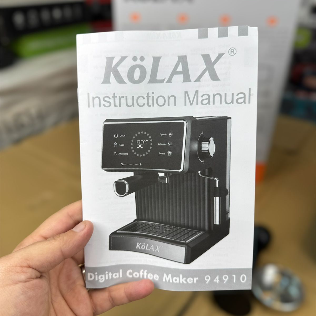 Kolax Germany 6-in-1 Coffee Espresso Machine – Model 94909 | 20-Bar Pressure & 1.8L Tank - Buy Online Pakistan | Galaxiee.com