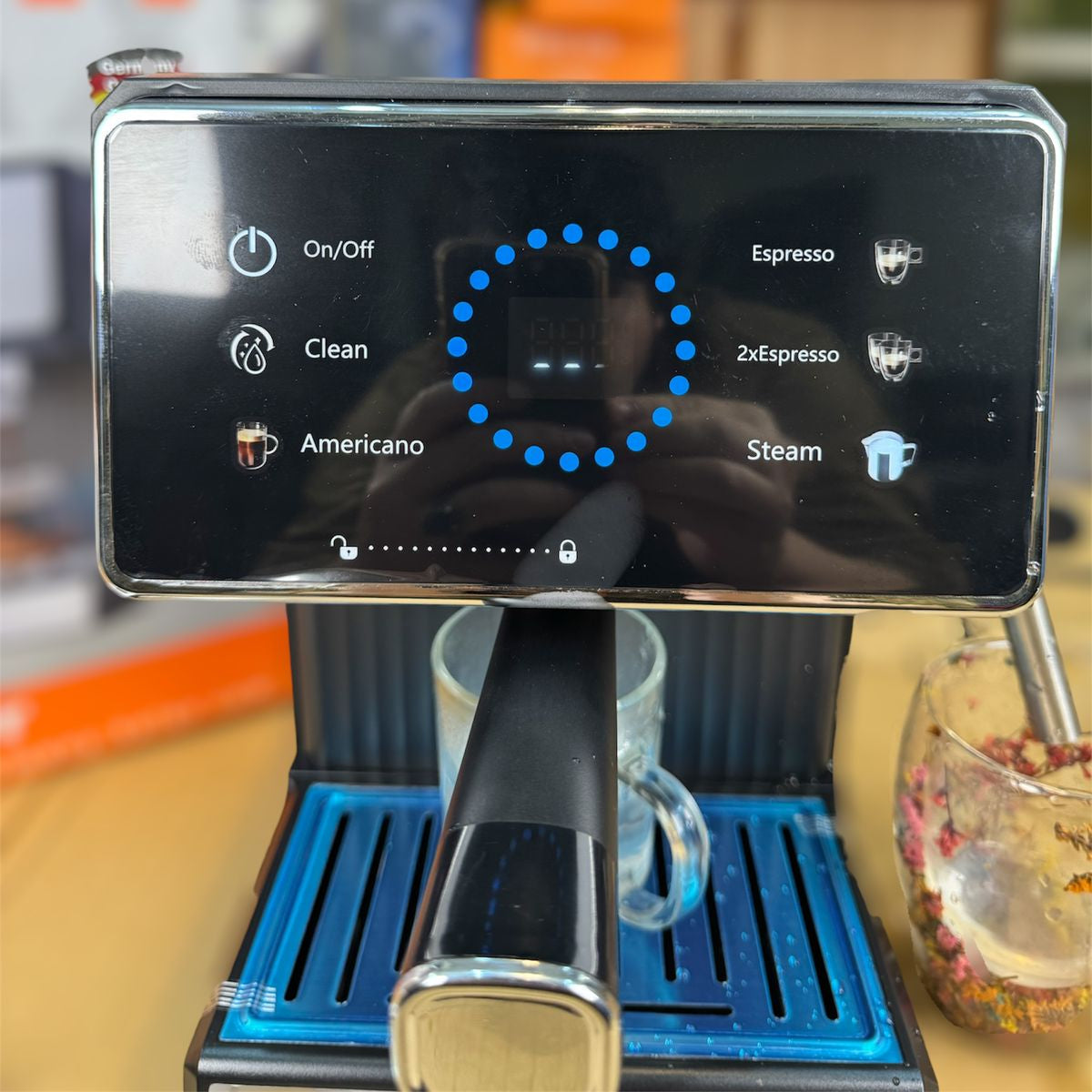 Kolax Germany 6-in-1 Coffee Espresso Machine – Model 94909 | 20-Bar Pressure & 1.8L Tank - Buy Online Pakistan | Galaxiee.com